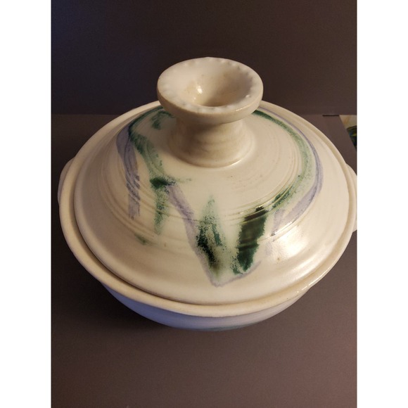 Art Pottery Covered Bowl - Picture 3 of 6